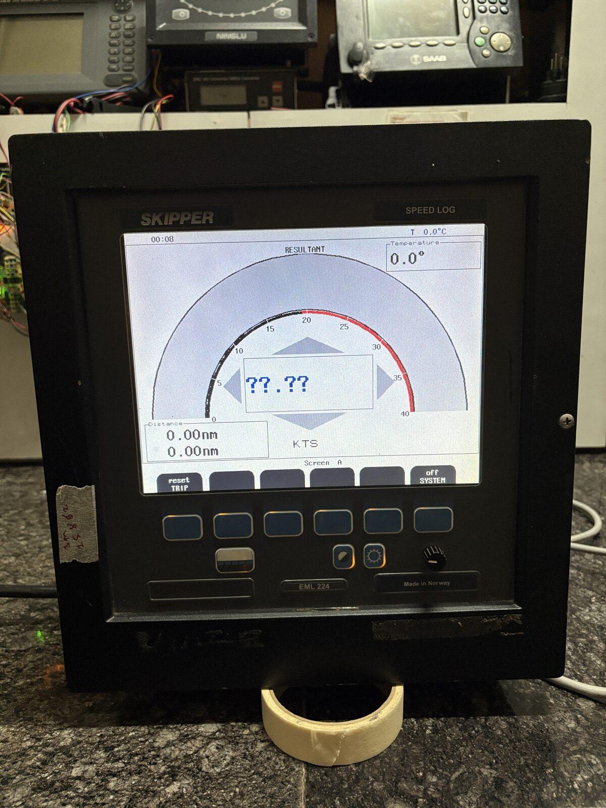 Skipper Speed log Skipper EML224 — refurbished bridge & navigation equipment