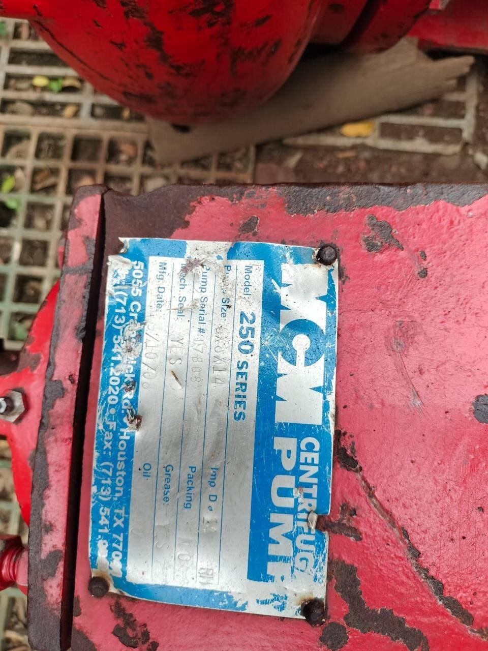 MCM MCM Centrifugal Pump 8X6X14 Inch — refurbished oilfield, rig & drill-ship machinery