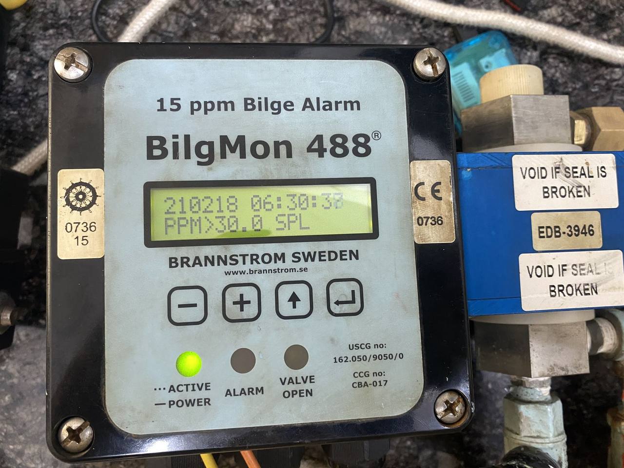 Brannstrom 15 PPM Bilge Alarm Brannstrom — refurbished automation & control systems