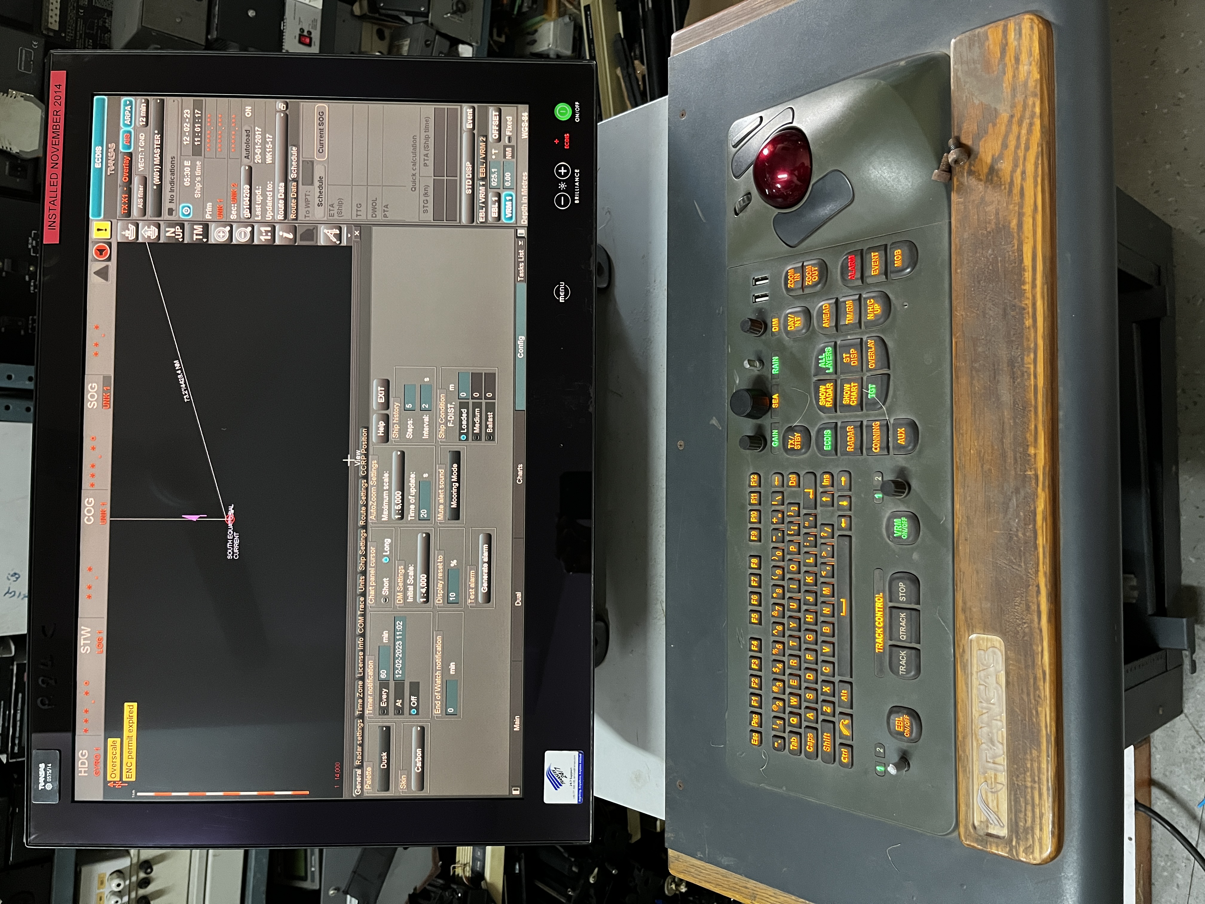 Transas ECDIS TRANSAS Navisailor — refurbished bridge & navigation equipment