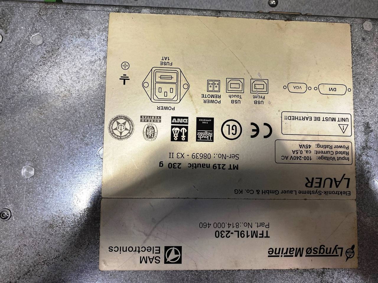 Lyngso LYNGSO MARINE SAM 19 Inch (2) — refurbished automation & control systems