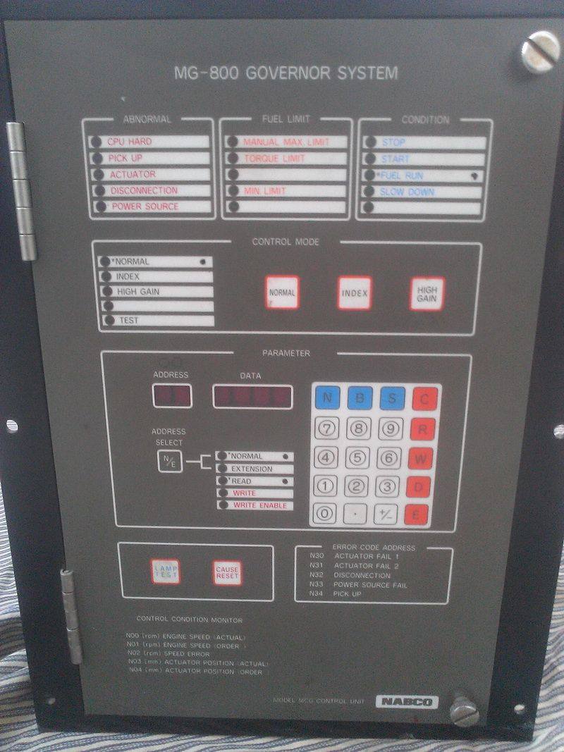Nabco NABCO MG800 Governer Systems — refurbished automation & control systems